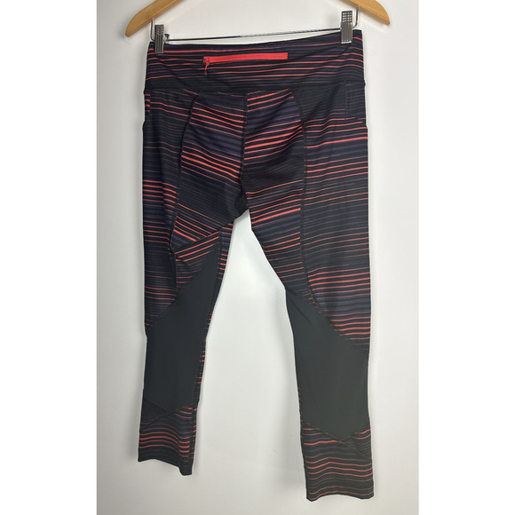 Lululemon Pace Rival Crop Full On Luxtreme Twisted Dune Alarming Striped Size 6 - Picture 13 of 16